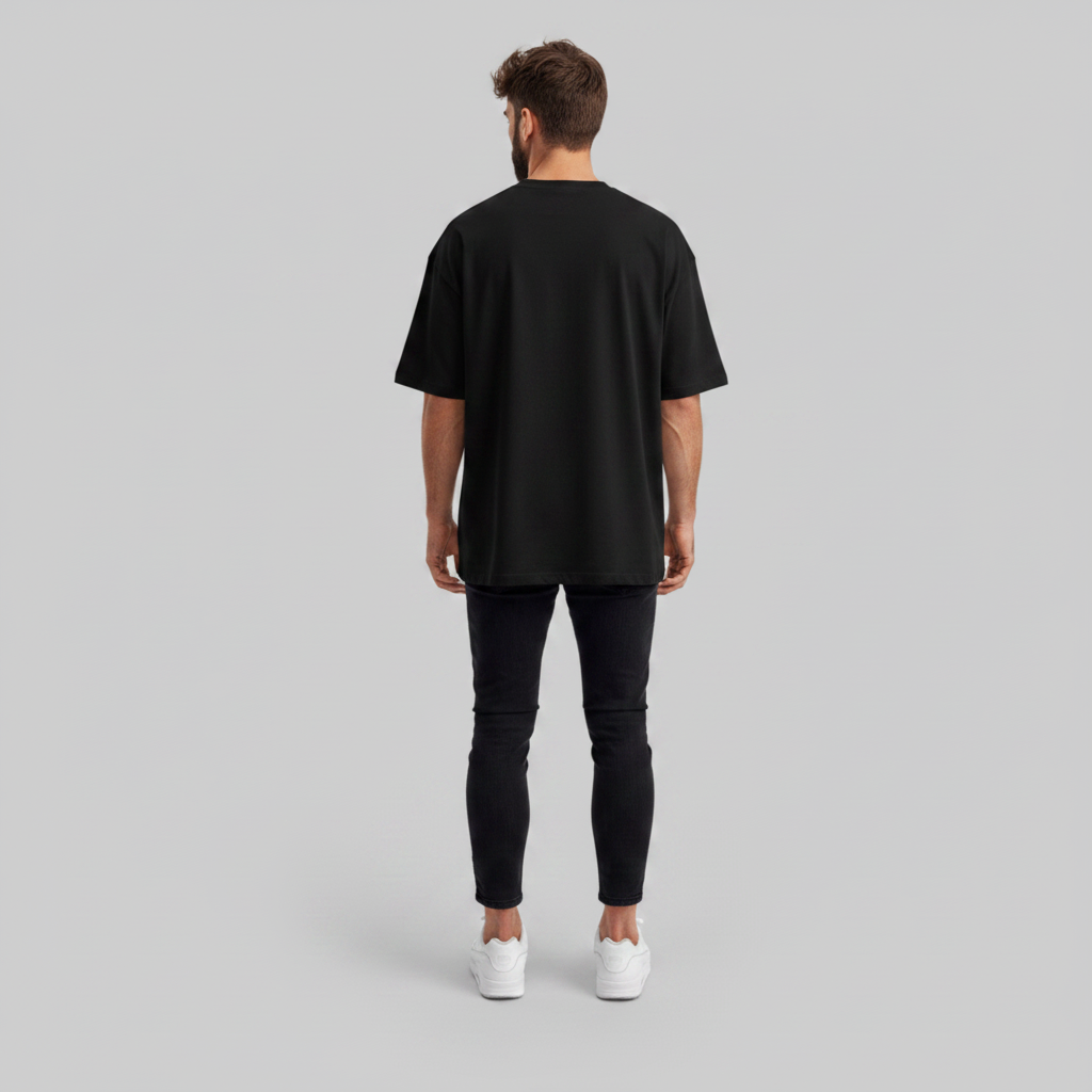 Oversized Preta - Suedine