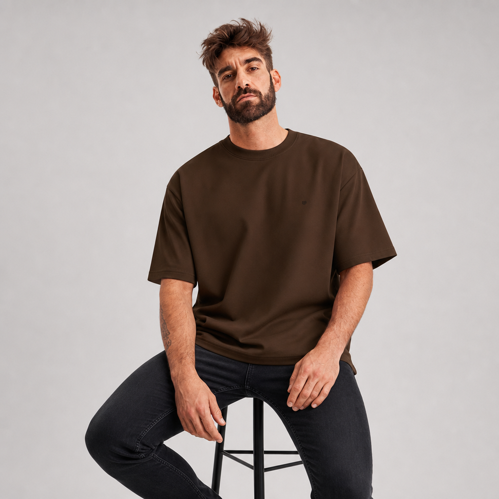 Oversized Marrom - Suedine