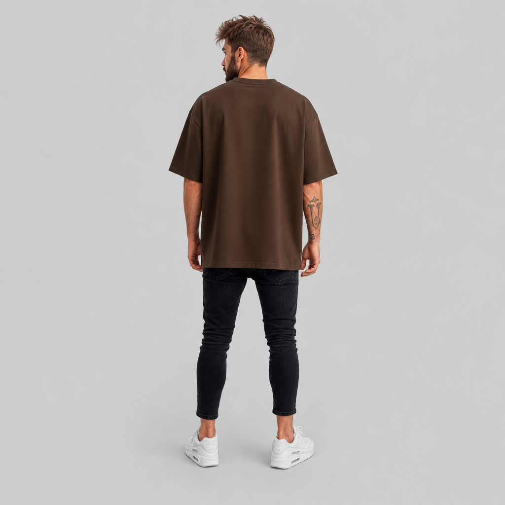 Oversized Marrom - Suedine