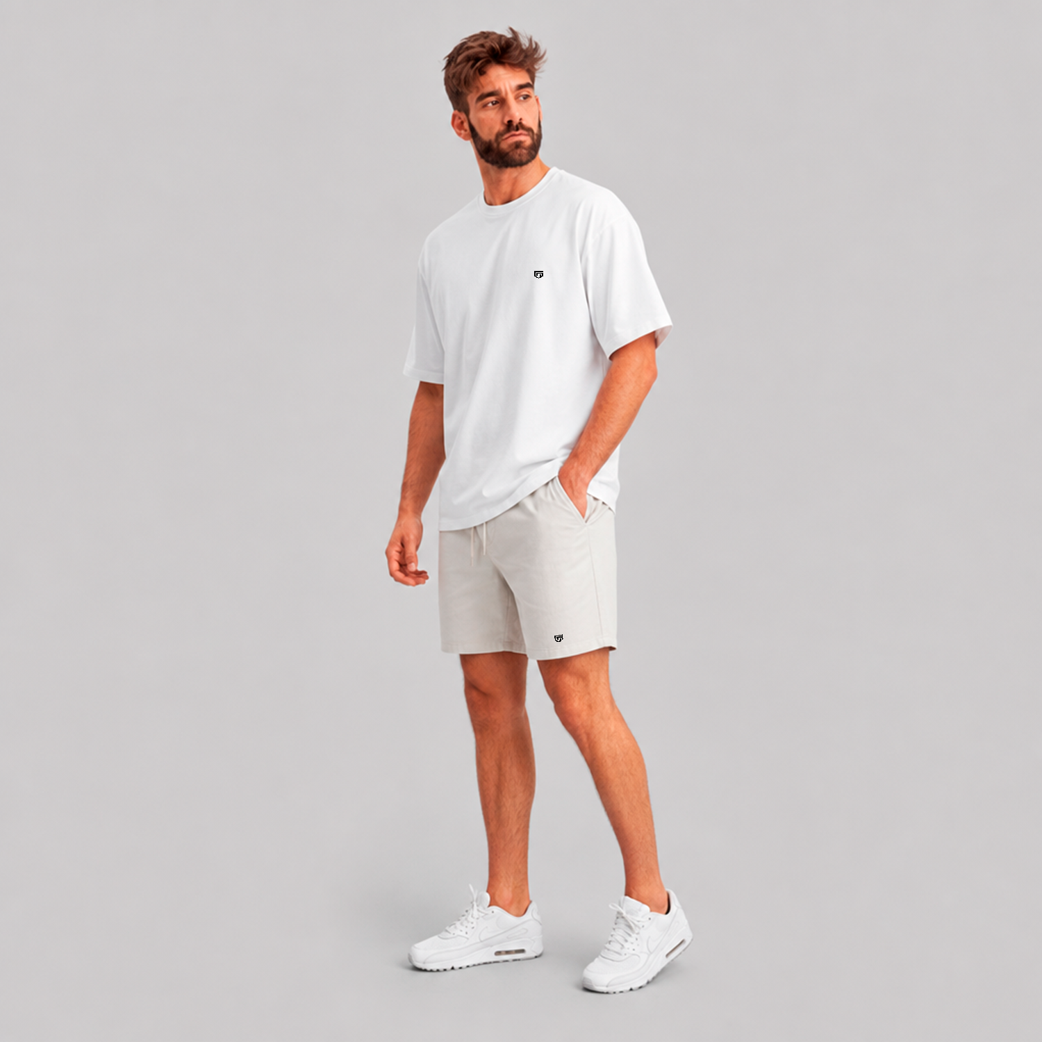 Short de Linho Masculino Branco